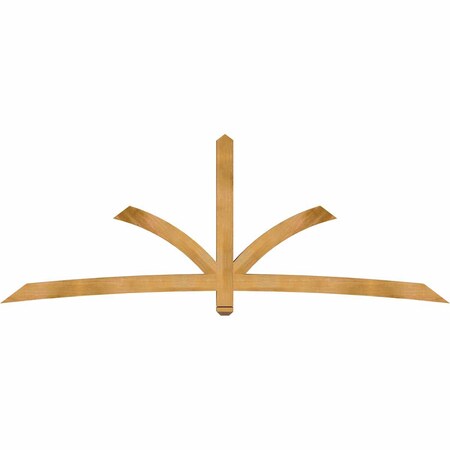 Ekena Millwork Davenport Rough Sawn Timber Gable Bracket, Western Red Cedar, 108"W x 40"H x 4"D x 4"F, 9/12 Pitch GBW108X40X0404DAV00RWR
